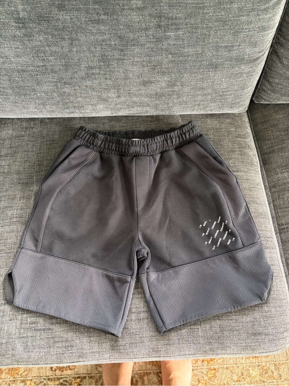 Zara Men's Charcoal Black Athletic Shorts